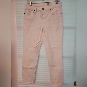 Cosmic Blue Love Women's White Cropped Jeans. Size 29